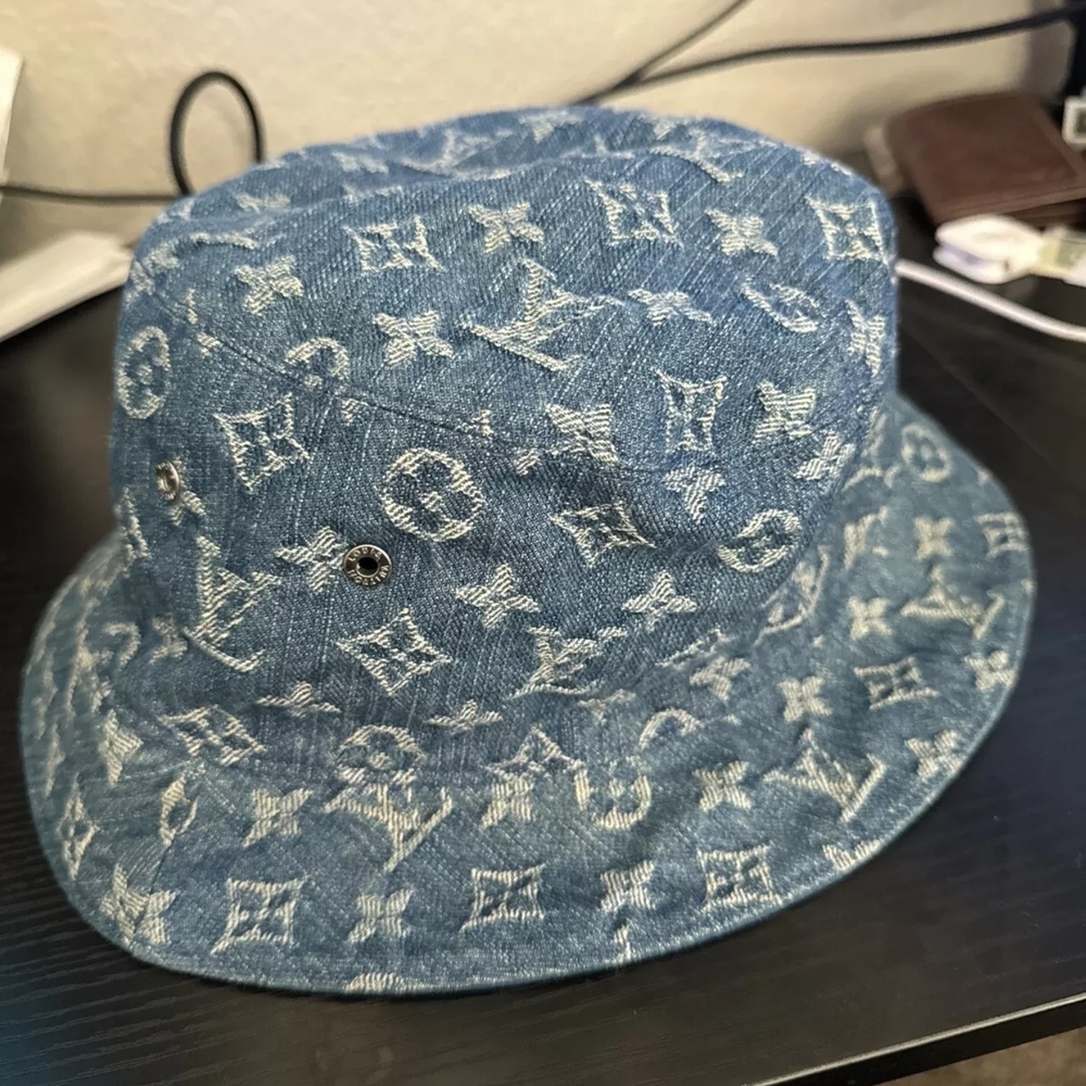 Louis Vuitton Blue Monogram Bucket Hat